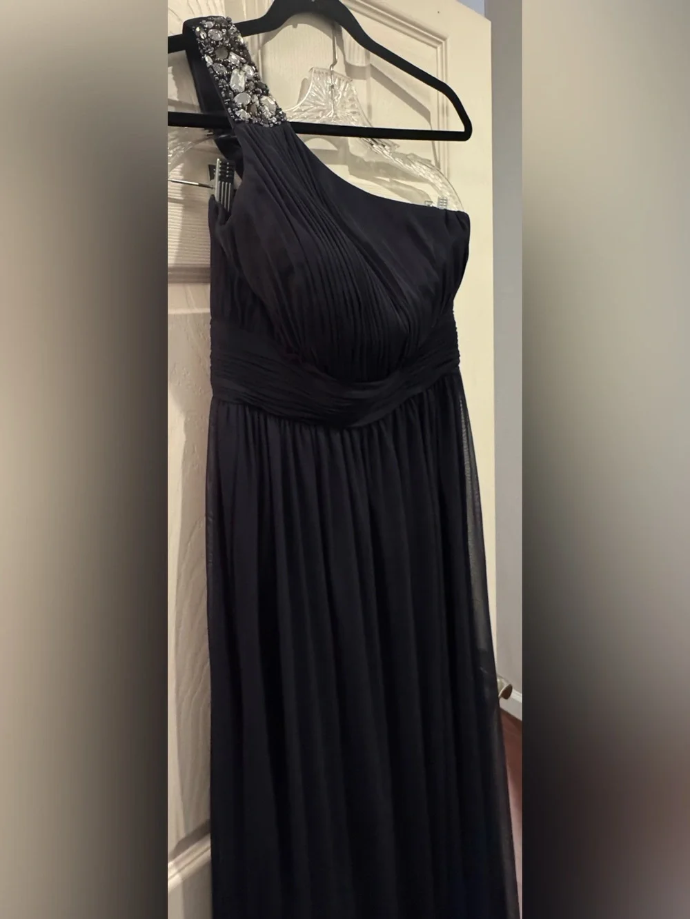 Women's Navy A-Line Tulle Elegant Dress